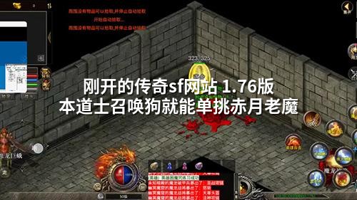 刚开的传奇sf网站 1.76版本道士召唤狗就能单挑赤月老魔