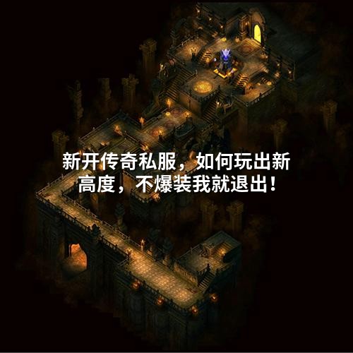 新开传奇私服,如何玩出新高度,不爆装我就退出!