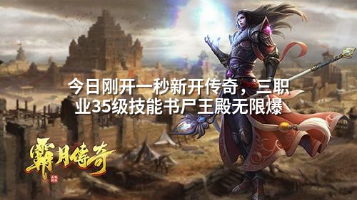 今日刚开一秒新开传奇，三职业35级技能书尸王殿无限爆
