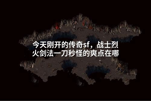 今天刚开的传奇sf,战士烈火剑法一刀秒怪的爽点在哪