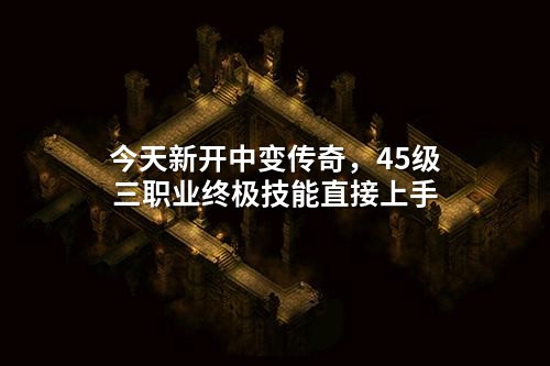 今天新开中变传奇，45级三职业终极技能直接上手