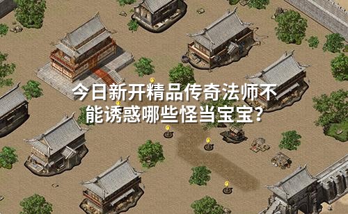 今日新开精品传奇法师不能诱惑哪些怪当宝宝?