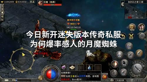 今日新开迷失版本传奇私服为何爆率感人的月魔蜘蛛
