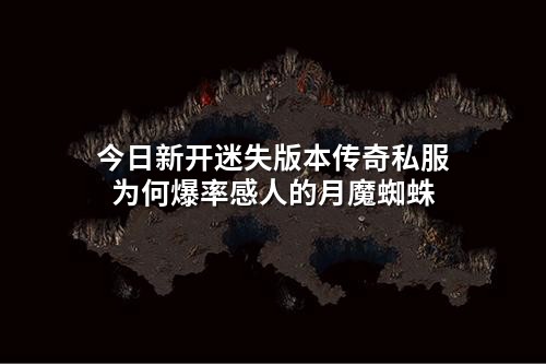 今日新开迷失版本传奇私服为何爆率感人的月魔蜘蛛
