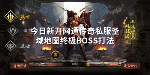 今日新开网通传奇私服圣域地图终极BOSS打法